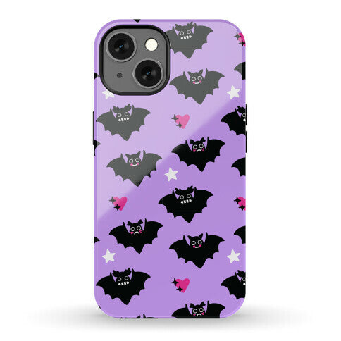 Pastel Goth Bats Pattern Phone Case